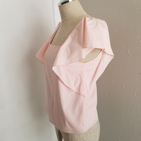 ZARA pink ruffle sleeves top size XS  *C5 - Picture 5 of 5